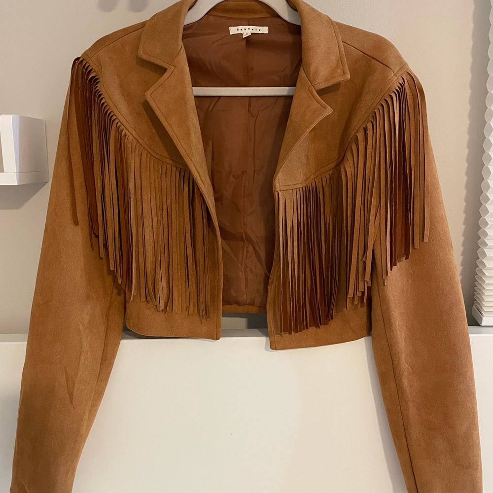 Tan Suede Fringe Jacket